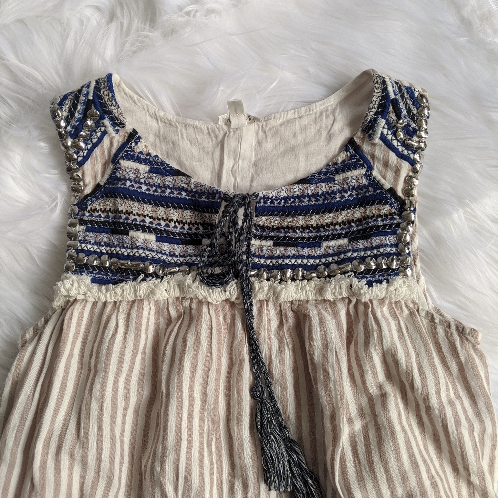 Spense Sleeveless Cotton Shift Dress W/ Pockets!